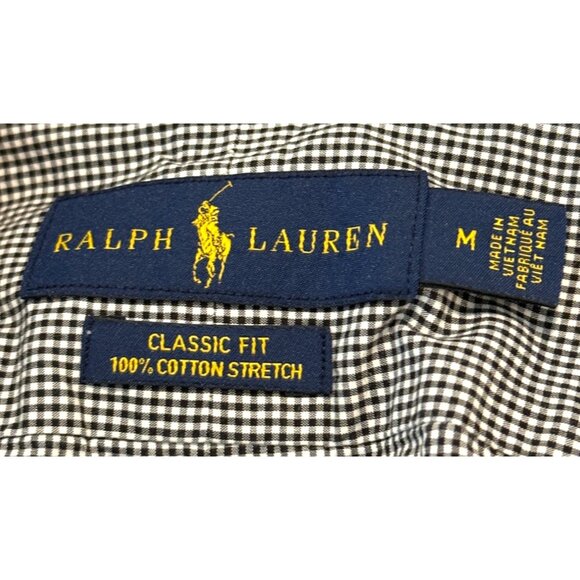 Ralph Lauren Men's Long Sleeve Checked Shirt Navy Size Medium - Picture 4 of 5